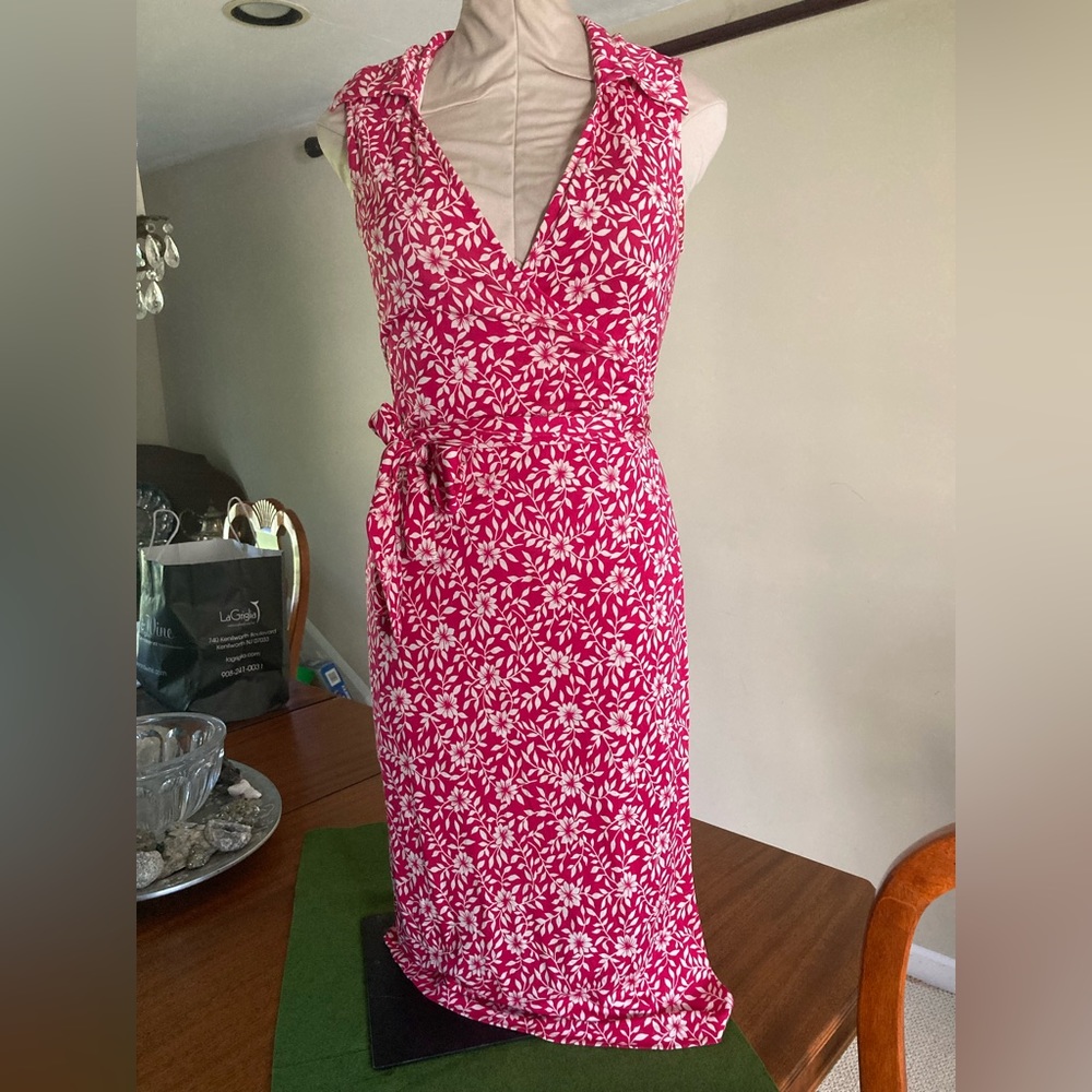 Silk jersey fuchsia wrap dress — Diane von Furstenburg